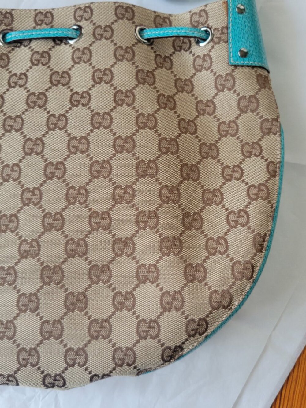 Authentic Tom Ford era Turquoise Gucci Hobo - Picture 7 of 16